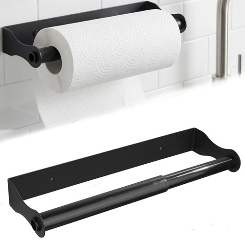 Black kitchen roll holder - black,