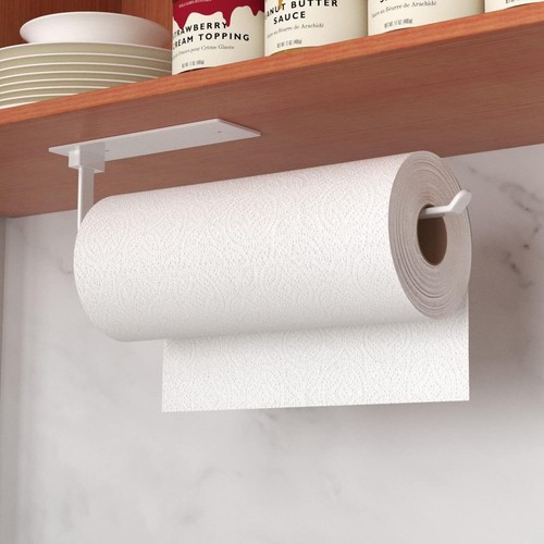 White kitchen roll holder - white,