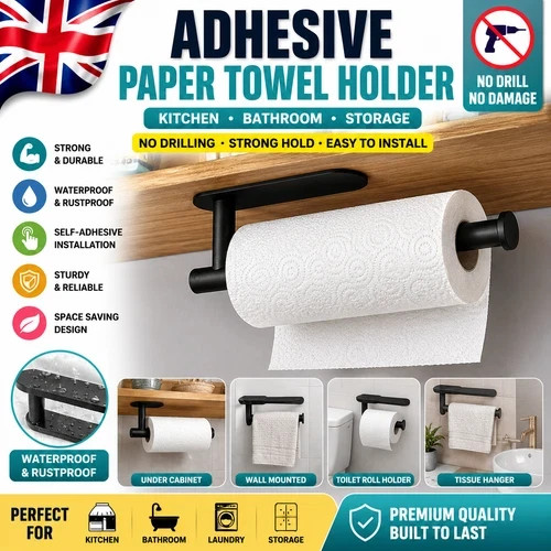 Kitchen roll holder self - holder,